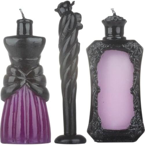 LXYY Fashion Business Card Mascara Candle Molds 3D Magic Mirror Perfume Bottle Modeling Plaster Aromatherapy Candle Soap Silicon