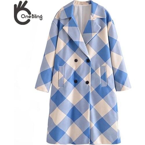 ONEBLING Womens Blue Coats