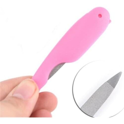 7.4cm Length Mini Nail File New Fashion Kawaii Stainless Steel Fold Cuticle Tool Files Nail Art Tool