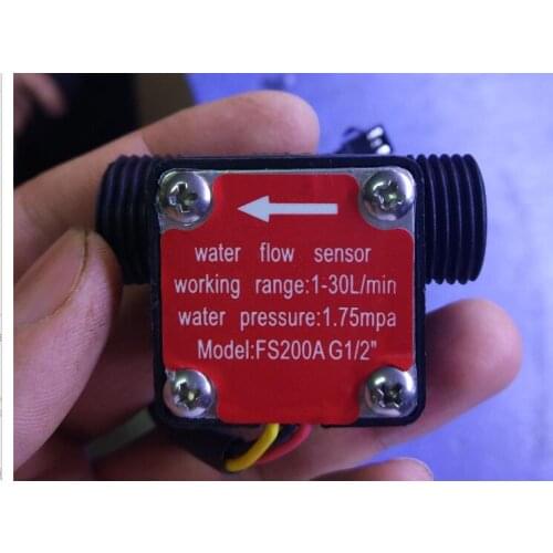 2PCS Water Fuel Flow Meter Sensor Counter Hall Flowmeter pool float switch for water heater credit card machine G1/2 1-30L/min