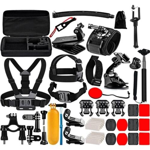 PULUZ 50 in 1 Accessories Total Ultimate Combo Kits with EVA Case for GoPro, DJI Osmo Action and Other Action Cameras