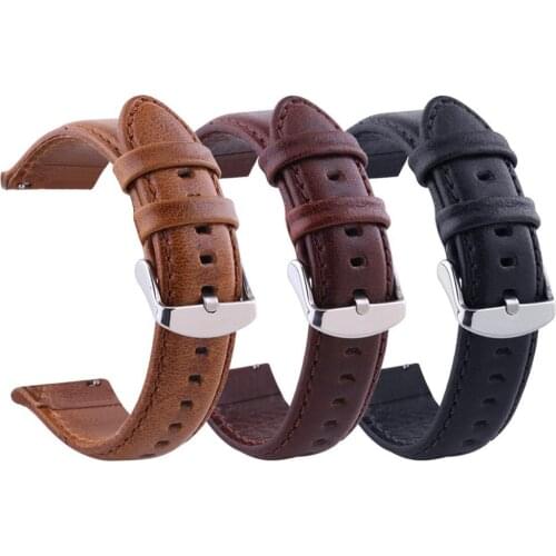 18/20/22/24mm Replacement Universal Faux Leather Watch Band Strap with Lug Pin Wearable Devices Smart Accessories