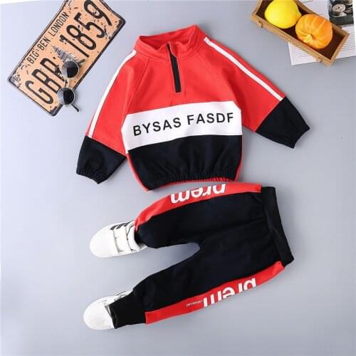 Baby Boys girls Set winter autumn Clothes Fashion Patchwork T-shirt hoodies + pants 2pcs tracksuit Toddler Newborn 1 2 3 4 years