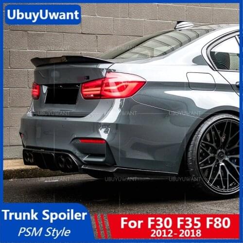 UBUYUWANT PSM Style Rear Trunk Spoiler For BMW F30 F35 F80 M3 320i 320li 325li 328i 2012-2018 ABS Car Lip Spoiler Car Tail Wing
