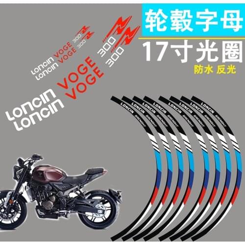 Motorcycle Reflective Letter Paste Wheel Stickers Apply for Loncin Voge 300ac 300rr 650ds 200rr 500ds