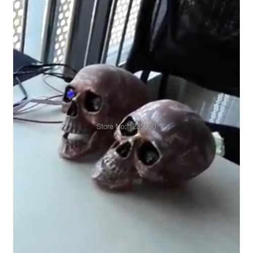 Takagism chamber Escape Room props Skull light sensor to unlock for real life room escape Game props