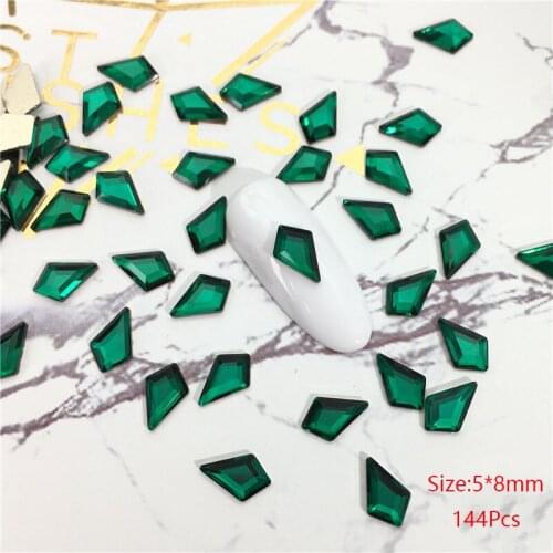 Swarovsky 100pcs/Lot Dark Green Crystal Nail Diamond Stone Strass Clear Glass Rhinestones For 3D Nails Art Decorations