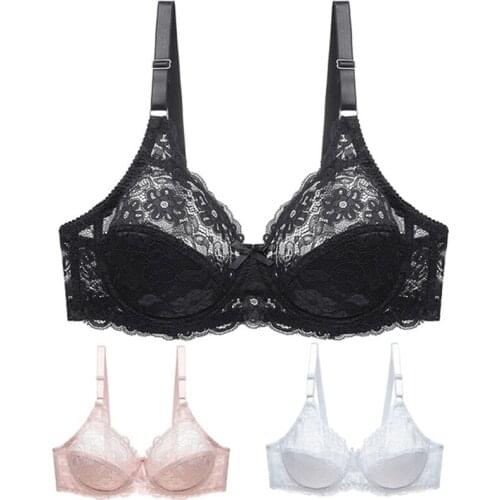 Thin Cup Full Lace Breathable Push Up Bra Sexy Women Underwear Brassiere Small Size Lingerie Top Underwired Bralette