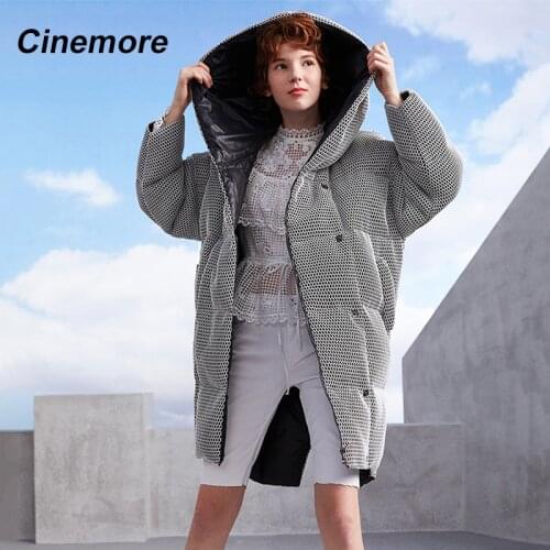 Cinemore 2020 Womens Winter Parka Long Coat Fashion Jacket Trend big Hat Personality Jacket High Street Coat Women Y-W2065