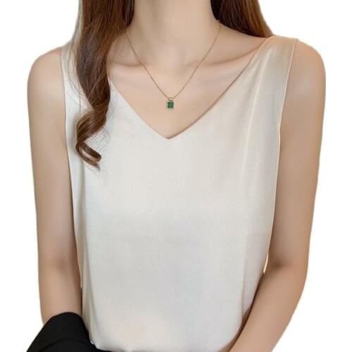 Womens Tube Top Silk Belt Vestside The Female Black Or White Satin Mulberry Silk Blouse Small Summer V Is Gotten