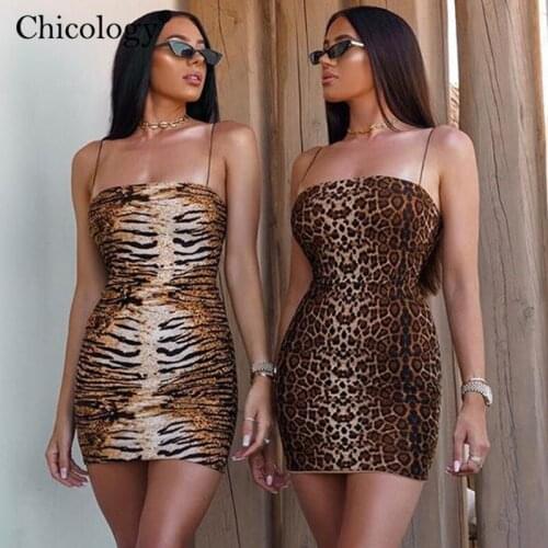 Chicology thin spaghetti straps bodycon sexy mini dress 2019 summer autumn women party club female fashion streetwear clothing