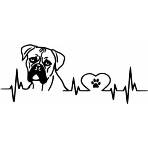 1 Pcs 18CM*7.3CM Boxer Love Pules Vinyl Decoration Car Sticker Black/Silver for Cadillac Stickers