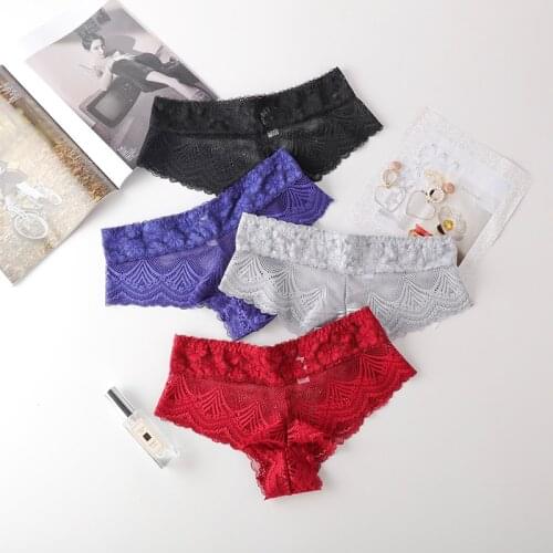 1 Pcs Woman Panties Sexy Lace Hot Sale Low Waist Underwear Women Breathable Hollow Transparent Brand Quality Female Panties M-XL