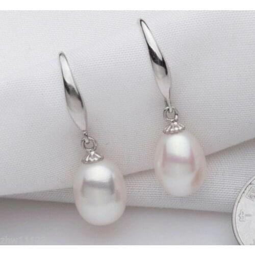 10-12MM AAA PERFECT South Sea Gold Pearl Earrings