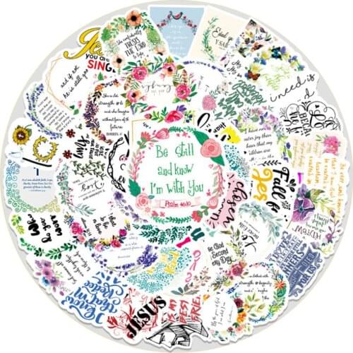 10/30/50PCS Cartoon Multicolor Christ English Graffiti Luggage Laptop Handbook Waterproof Sticker Toy Wholesale