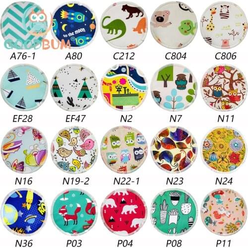 Goodbum 12PCS Organic Bamboo Breast Pad Nursing Pads For Mum Waterproof Washable Feeding Pad Bamboo Stay Dry Reusable Breast Pad