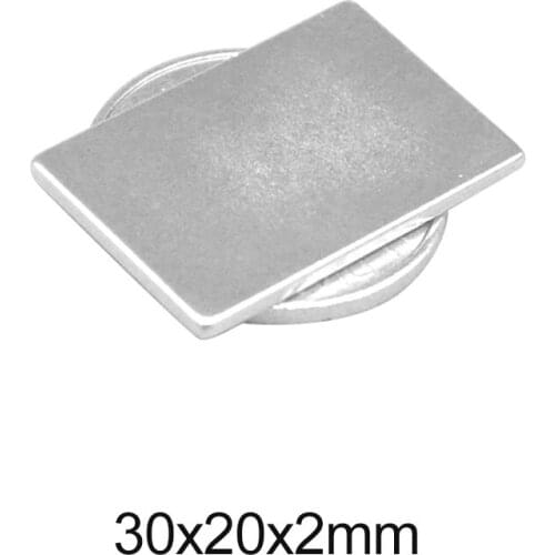 2~50PCS 30X20X2 Strong Neodymium Magnet 30*20*2 mm Block Permanent Magnet 30mm x 20mm x 2mm Powerful Magnetic Magnets sheet N35