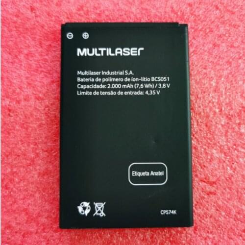 3.8v 2000mAh for Multilaser Ms50l BCS051 CP574K Cell phone battery