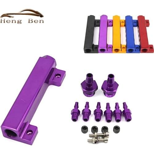 Racing Aluminum Turbo Wastegate Bosst Vacuum Intake Manifold 6 Port 1/8 NPT