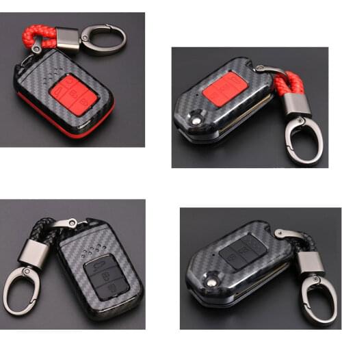 Key Case For Car Carbon Fiber Key Cover For Honda Accord Civic Crv Jade Urv Fit Xrv Avancier Vezel City Crider Car Key Cover