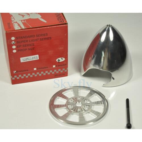 Miracle 4"/101.60mm CNC Aluminum Prop Spinner with 2 Blades For DLE85/111 DA85/100 3W50/55/100,EVO58 Gas Engine