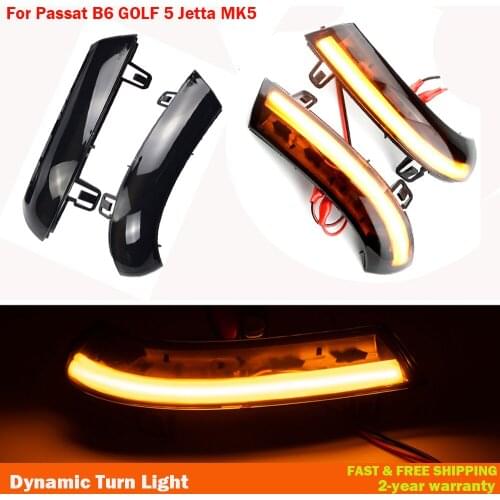 Dynamic LED Turn Signal Light Side Wing Mirror Indicator For VW GOLF 5 GTI V MK5 Jetta Passat B5.5 B6 Sharan Superb EOS