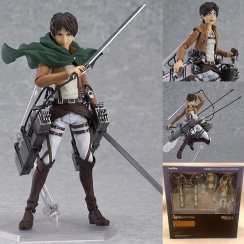 Anime Attack On Titan Figure Levi Doll Pvc Eren Jaeger Mikasa Ackerman Levi Figure Toy Doll Christmas Collection Kids Gift