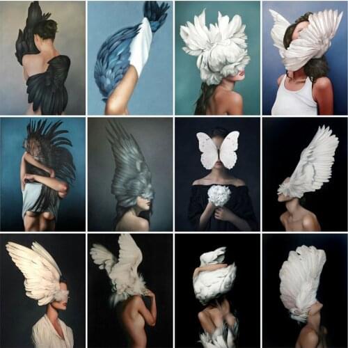 Oil Painting By Numbers Girl On Canvas Figure Acrylic Unique Gift Wall Art Picture By Numbers Women Decoration