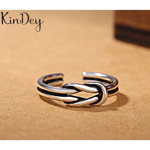 Kindey Exaggerated Personality Silver Color Heart Rings For Women Wedding Jewelry Adjustable Antique Finger Ring Anillos