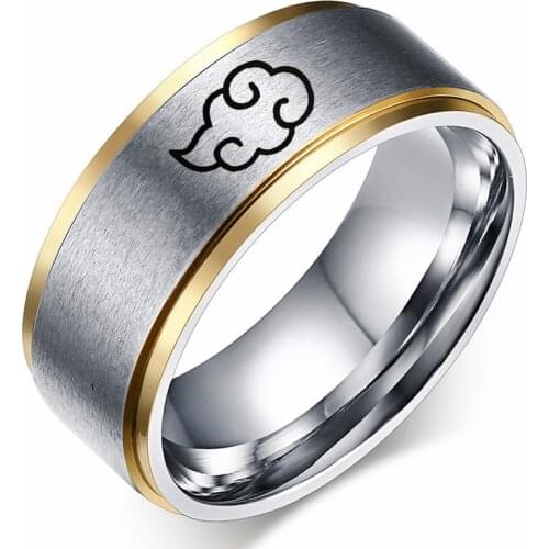 Anime Cosplay Cloud Rings Japanese Style Animation Cosplay Band Stainless Steel Jewelry Titanium Steel Mens Rings