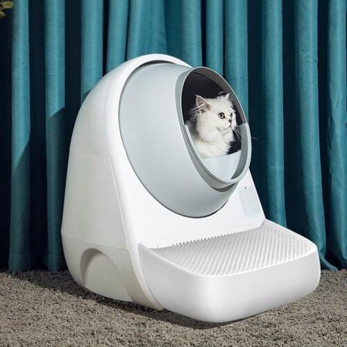 Automatic Intelligent Litter Box Cleaning Cat Toilet and Deodorizing Large Litter Box with Button Used for Cats Weighing 2-10KG