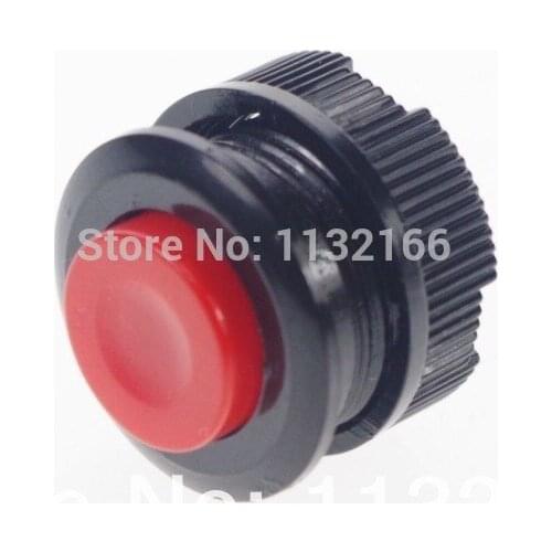 Red 2 Pin SPST OFF-(ON) 1A 250VAC 14mm Momentary Unlock Push Button Switch NO