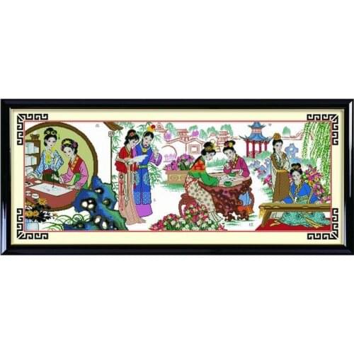Classic Beauty Figure Painting Needlework Embroidery Series Sewing Kit Cross-stitch DIY Cross Stitch Printed Pattern Cotton Silk
