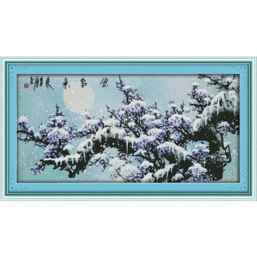 The purple air comes from the east cross stitch kit flower printed fabric canvas stitching embroidery DIY handmade needlework