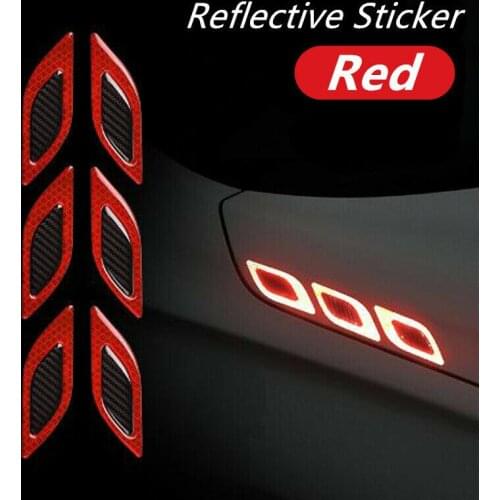 6pcs set Reflective Stickers Accessories Bumper Car Strong reflectivity