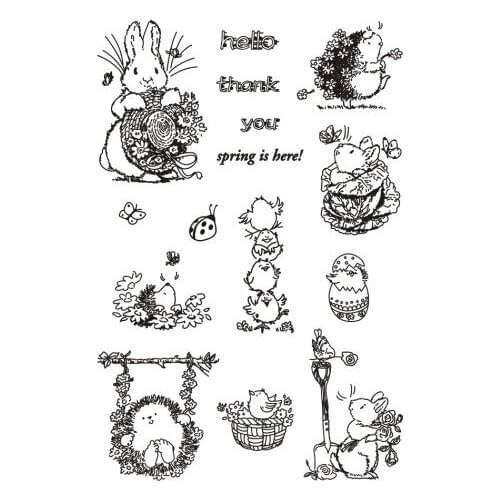 Hedgehog Transparent Clear Silicone Stamp/Seal for DIY scrapbooking/photo album Decorative clear stamp sheets A707