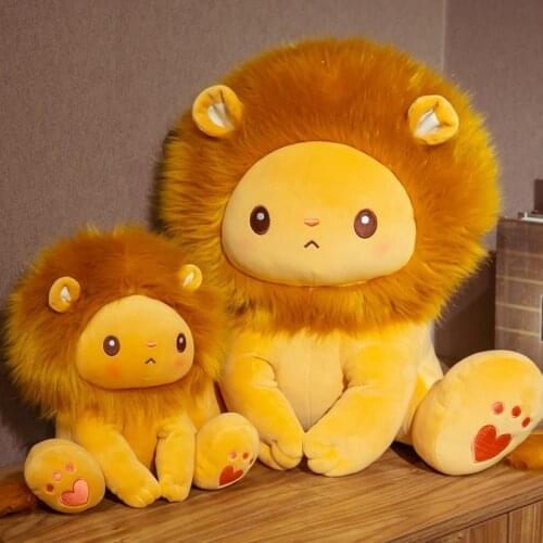 25/40cm Cute Lion Plush Toys Soft Stuffed Animal Pillow Dolls For Kid Birthday Gift