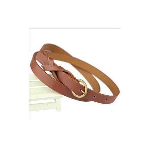 Thin PU Leather Belt Female Red Brown Black White Yellow Waist Belts Women Dress Strap Cinturon Mujer Cinto Feminino Cinturones