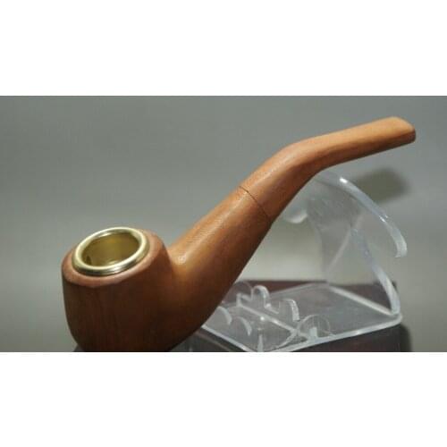 Solid wood pipe tobacco pot old cigarette gun new mens manual tobacco pot old log dry pipe filter cut tobacco