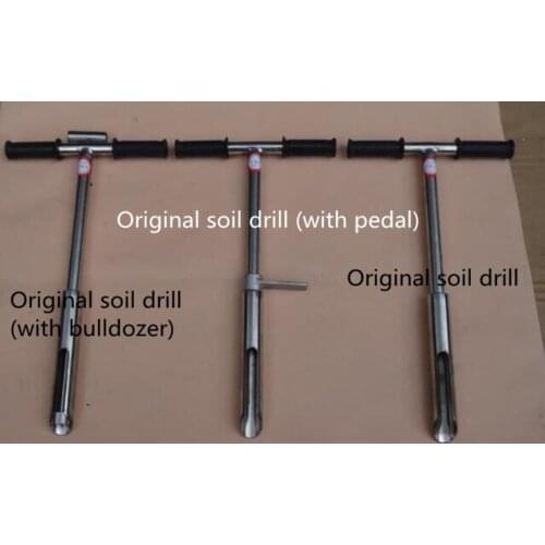 1m x 38mm 50mm 70mm original soil borrowing drill 304 stainless steel soil sampler without pedalH