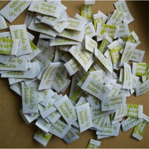 1000pcs , 3 * 1.5 cm Custom your tags white woven label