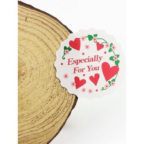 1200pcs/lot Round Romatic Heart Sweet "Especially For You" Baking Decoration Label Multifunction Gift Sealing Sticker Wholesale