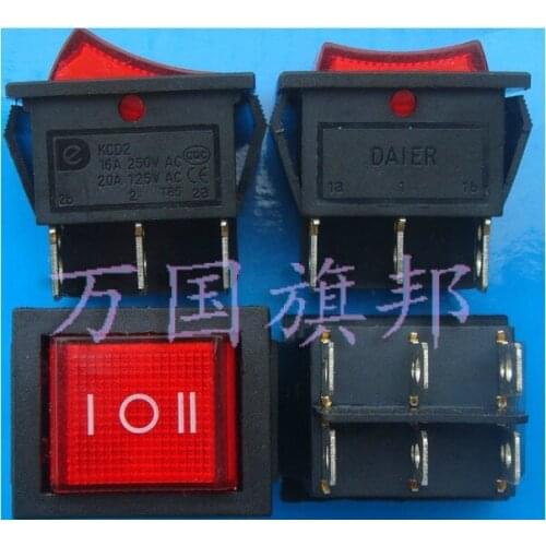 16A 250V 31*25.5mm 6P 3T rockey switch / Ship switch with light