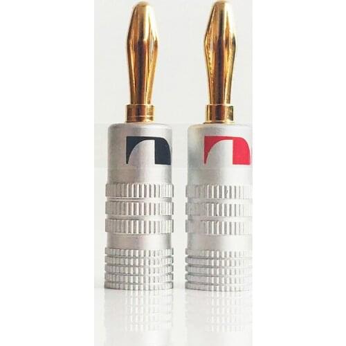 2pcs high Quality Banana plugs Couple Terminals Red Black Connector Amplifier Terminal Binding Post Banana Speaker Plug Jack