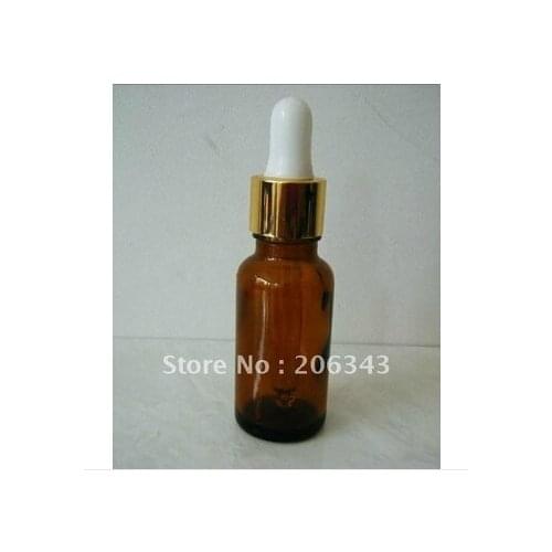 20ml brown/green/blue essential oil bottle with electric aluminum cap +glass dropper for cosmeticl packaging