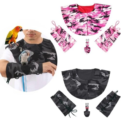 4pcs Parrot Anti-Scratch Shoulder Protector Hang Bird Anklet Toys Multi-Functional Pet Diaper Shawl