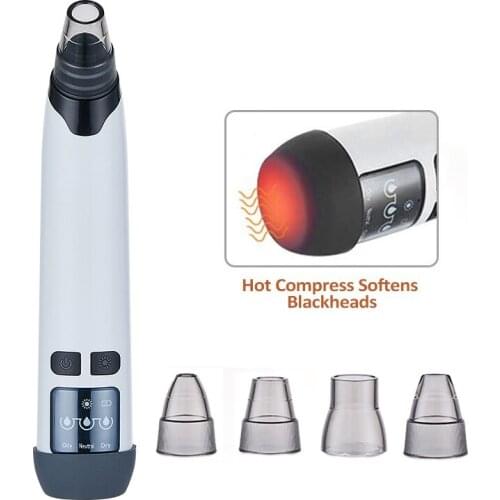 5 In 1 Deep Cleaning Electric Blackhead Remover Vacuum Portable Face Care Blackhead Remover Vacuum With Hot Compress