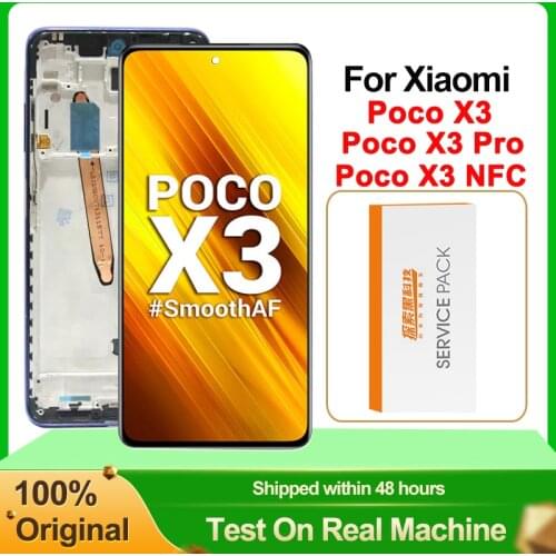 6.67" Original For Xiaomi Poco X3 Display LCD Touch Screen Digitizer For Poco X3 NFC LCD Replacement Parts M2007J20CG Display