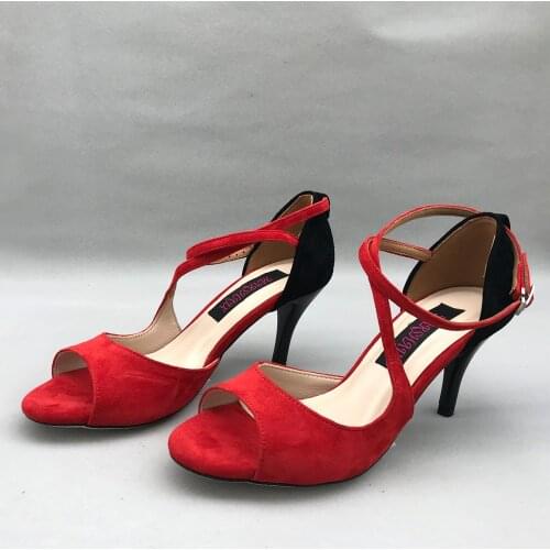 7.5cm heel Classical Flamenco Dance Shoes Argentina Tango Shoes party shoes wedding shoes MST6291RBS Leather Hard Sole