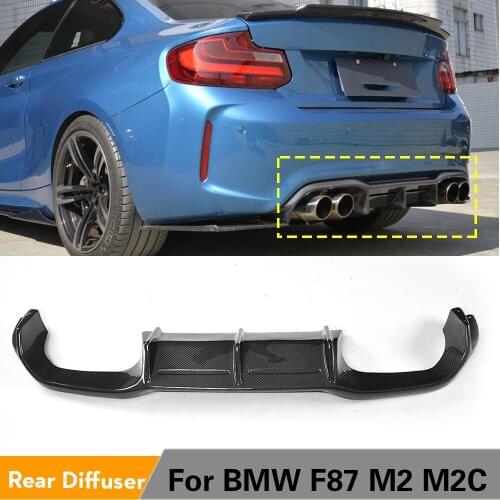 Car Rear Bumper Diffuser For BMW F87 M2 2014 - 2018 Rear Bumper Lip Diffuser Spoiler Carbon Fiber / FRP / Forged Carbon